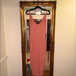 Good Time USA sparkly pink salmon body con dress
